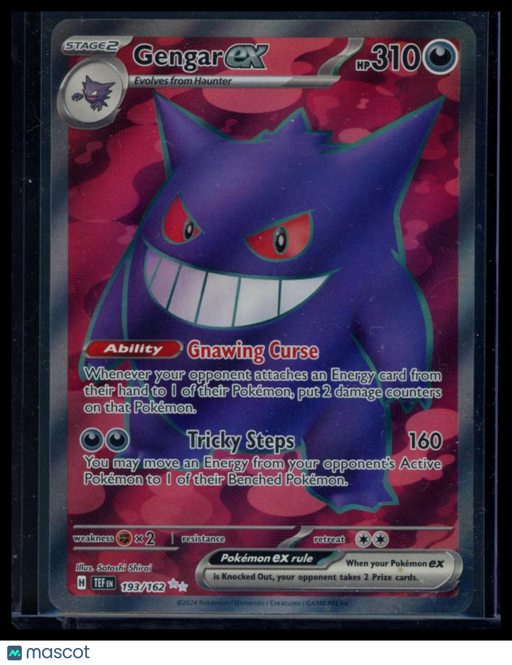2024 Temporal Forces Gengar EX Holo Secret Rare FA #193/162