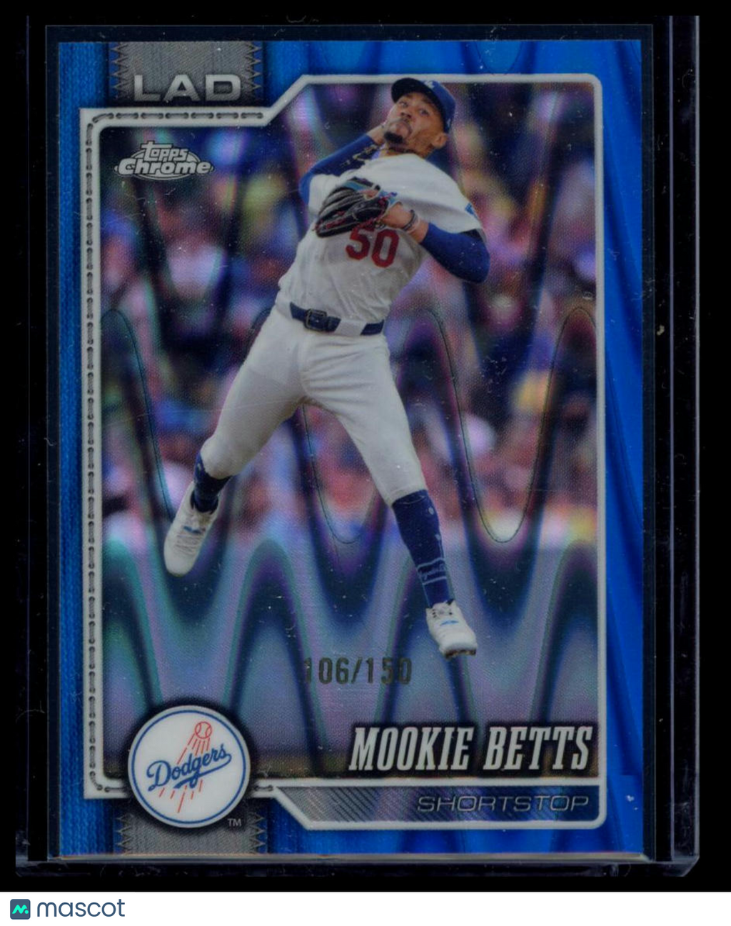 2026 Topps Chrome Mookie Betts #268 Blue RayWave Refractor /150