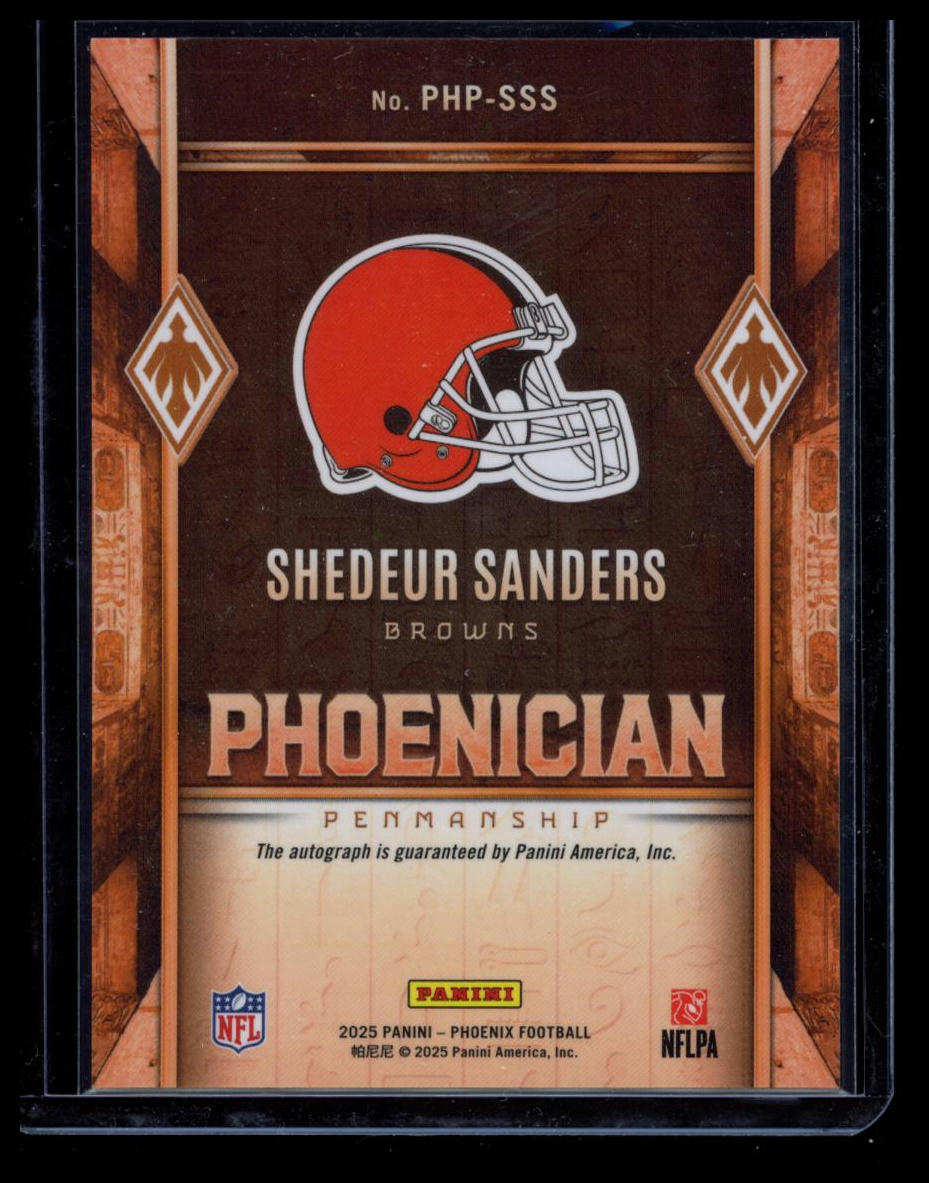 2025 Panini Phoenix Football Phoenician Penmanship Shedeur Sanders #PHP-SSS RC