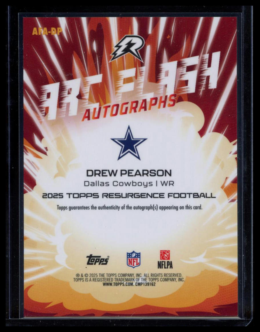 2025 Topps Resurgence Arc Flash Autographs Drew Pearson #AFA-DP /50