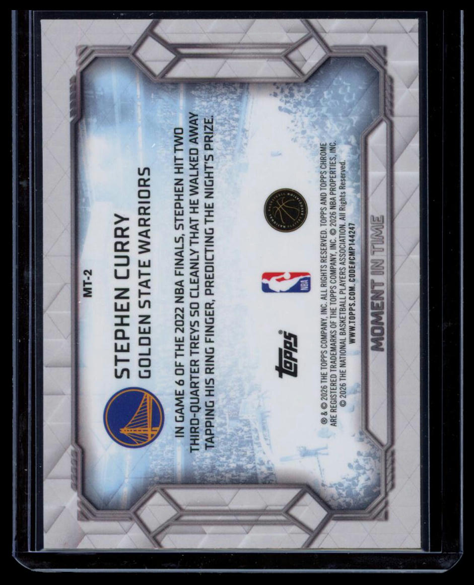 2025 Topps Chrome Update Stephen Curry #MT-2