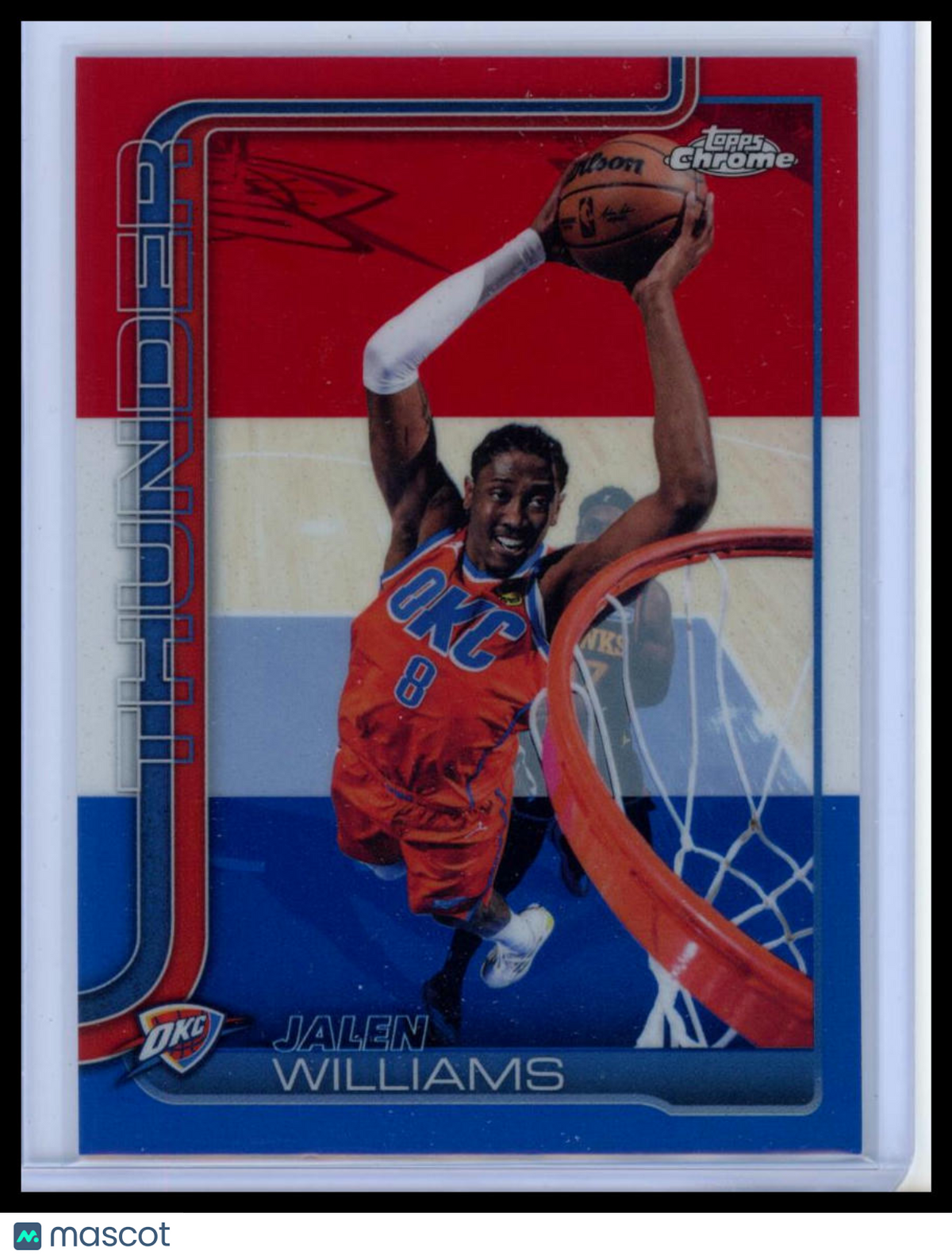 2025 Topps Chrome Update Jalen Williams #11 Red White Blue Refractor