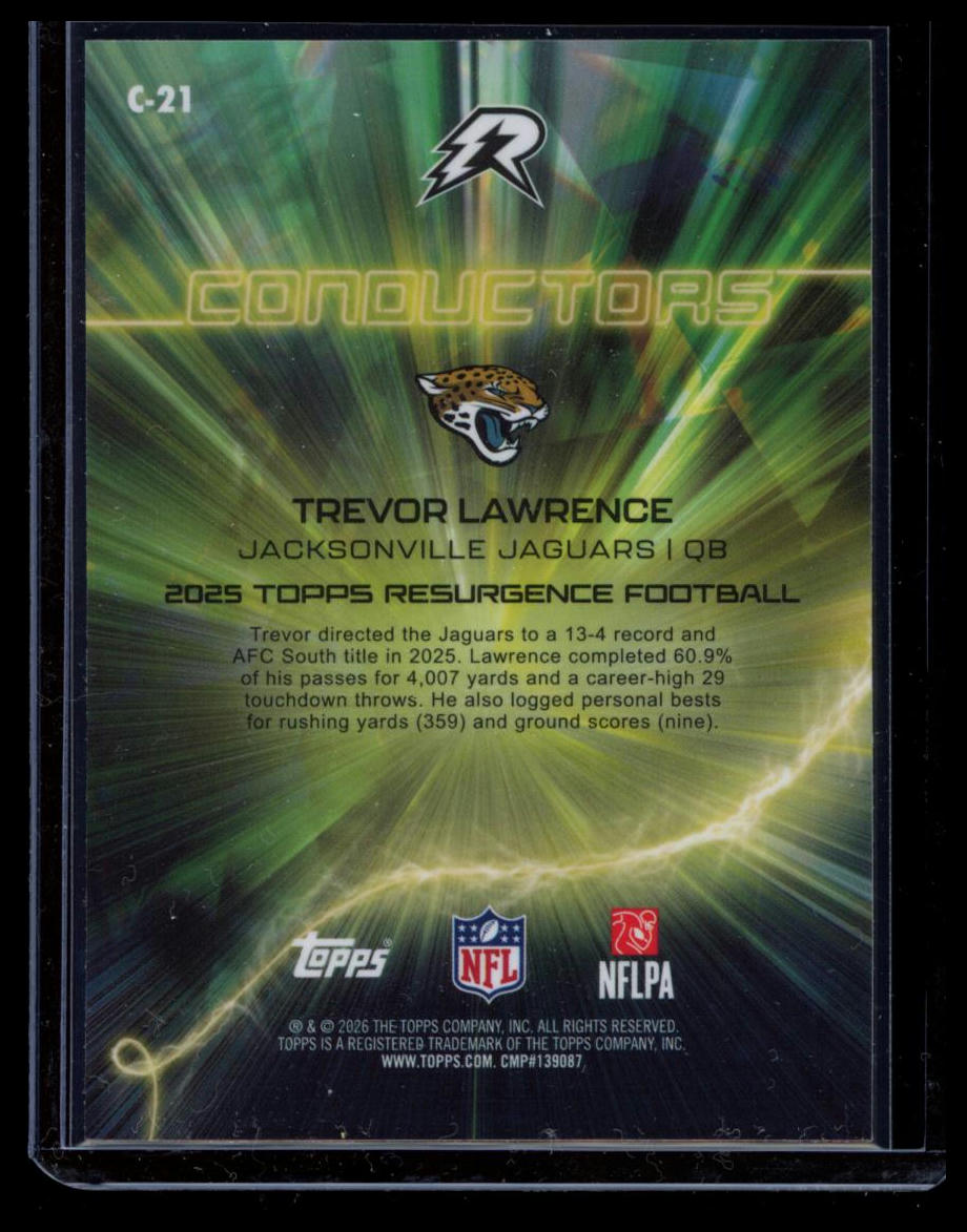 2025 Topps Resurgence Trevor Lawrence Conductors #C-21