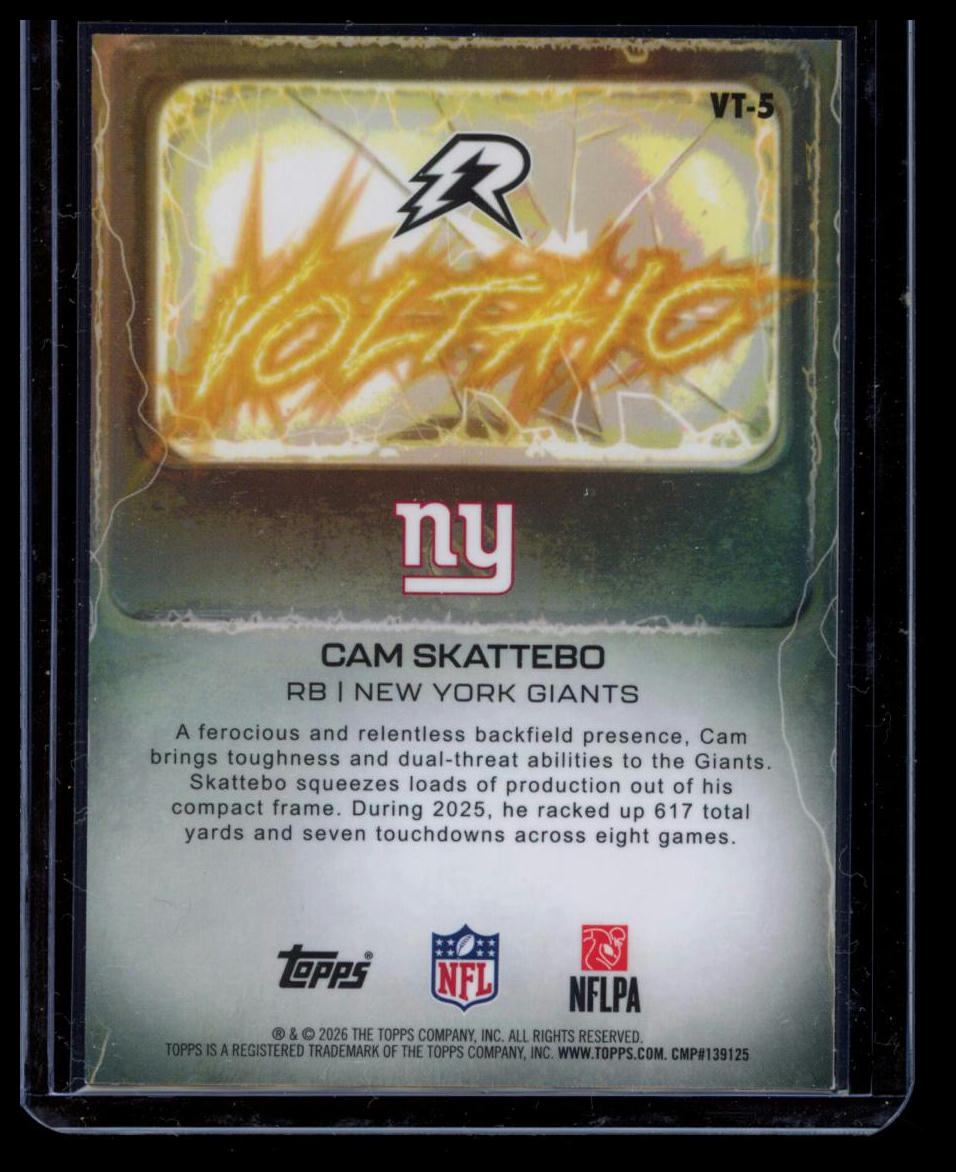 2025 Topps Resurgence Cam Skattebo Voltaic #VT-5 RC