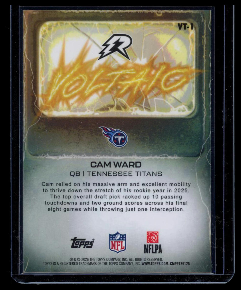2025 Topps Resurgence Cam Ward  Voltaic #VT-1 RC