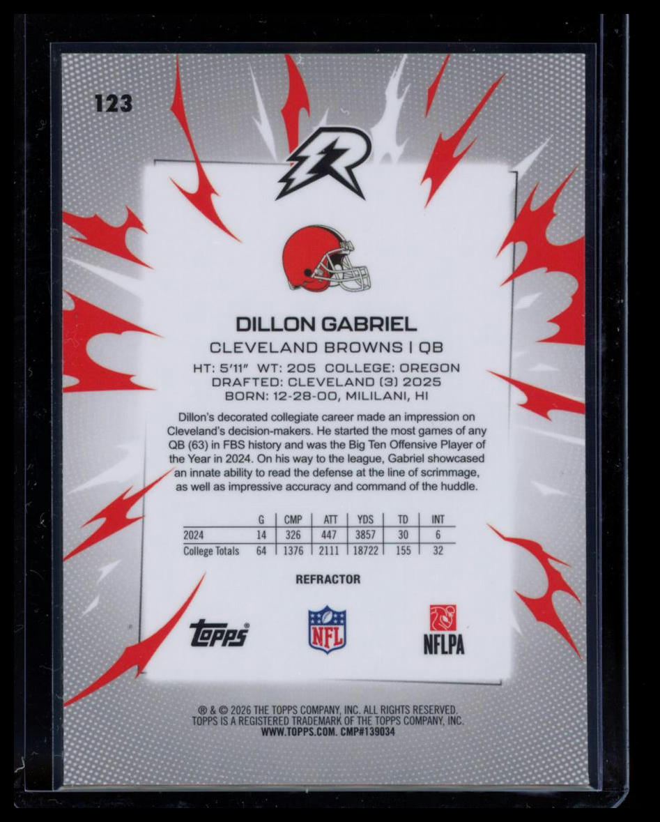 2025 Topps Resurgence Dillon Gabriel #123 Refractor RC