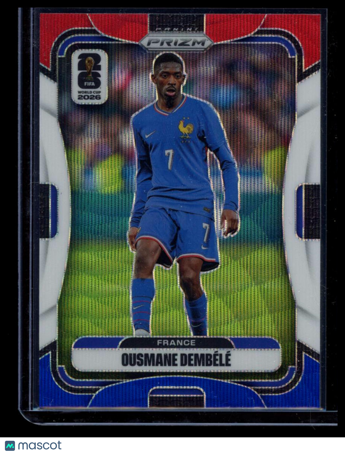 2026 Panini Prizm FIFA World Cup Ousmane Dembélé #37 Red White Blue