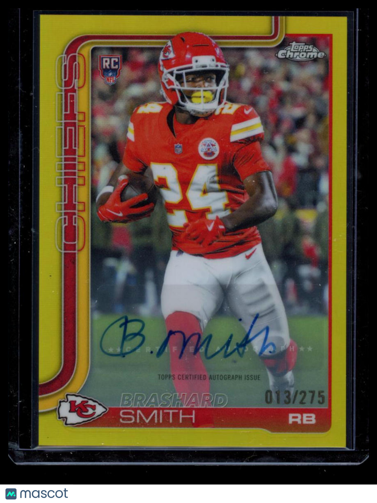 2025 Topps Chrome Brashard Smith #RA-BS Yellow /275 RC