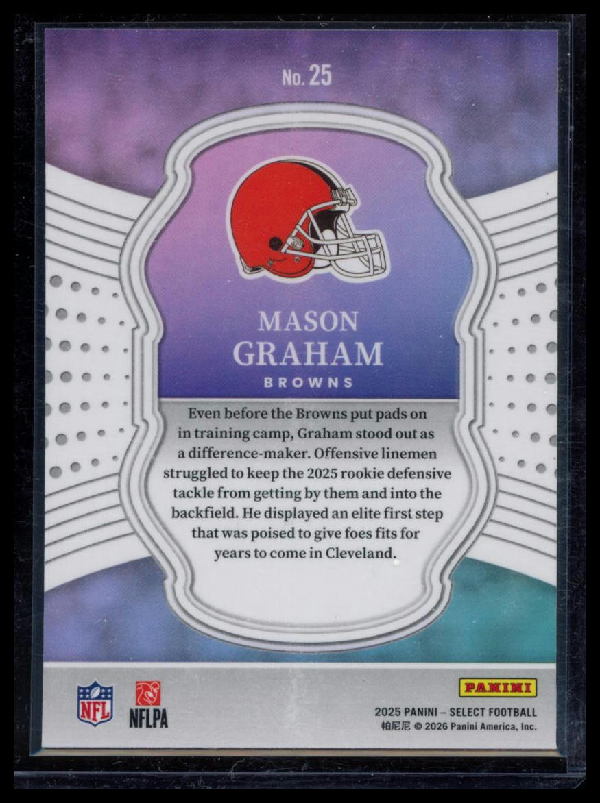 2026 Panini Select Football Mason Graham #25 RC
