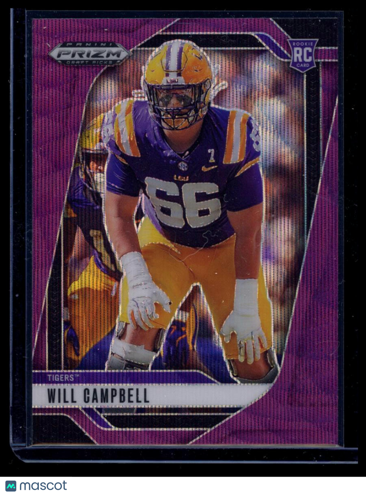 2025 Panini Prizm Draft Picks Will Campbell #54 Purple Wave RC