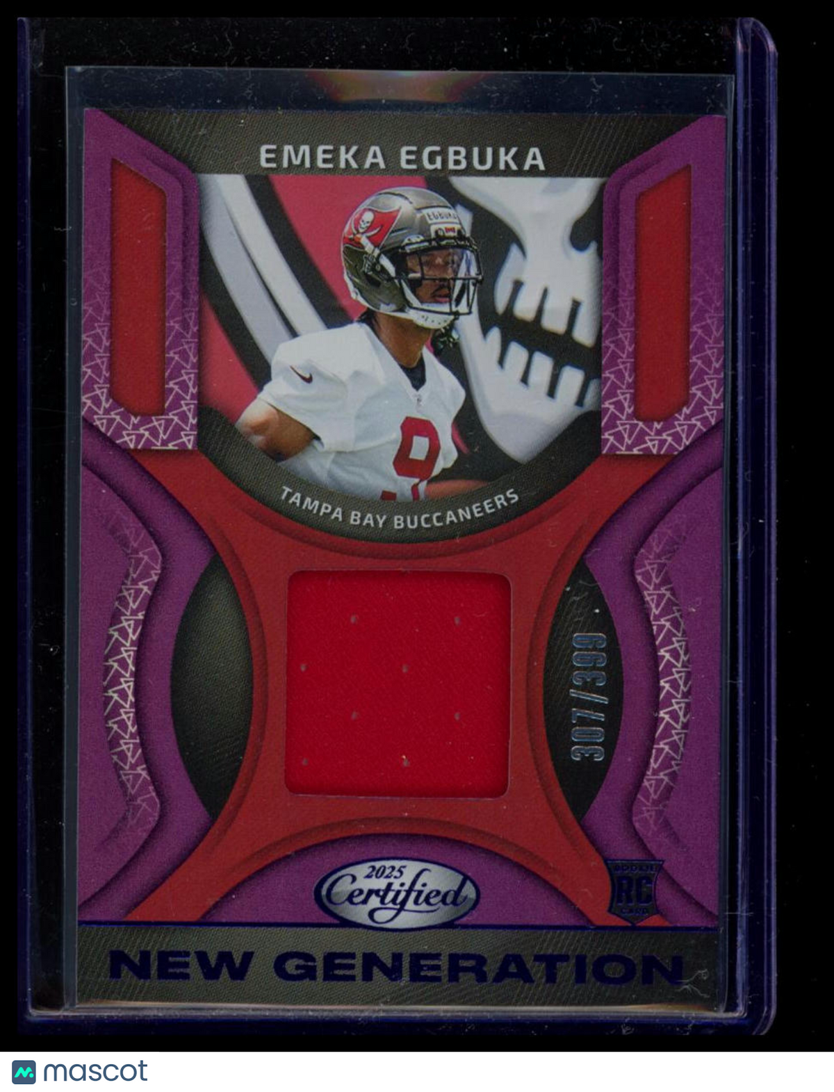 2025 Panini Certified New Generation Emeka Egbuka #NGJ-EEA Purple RC Memorabilia