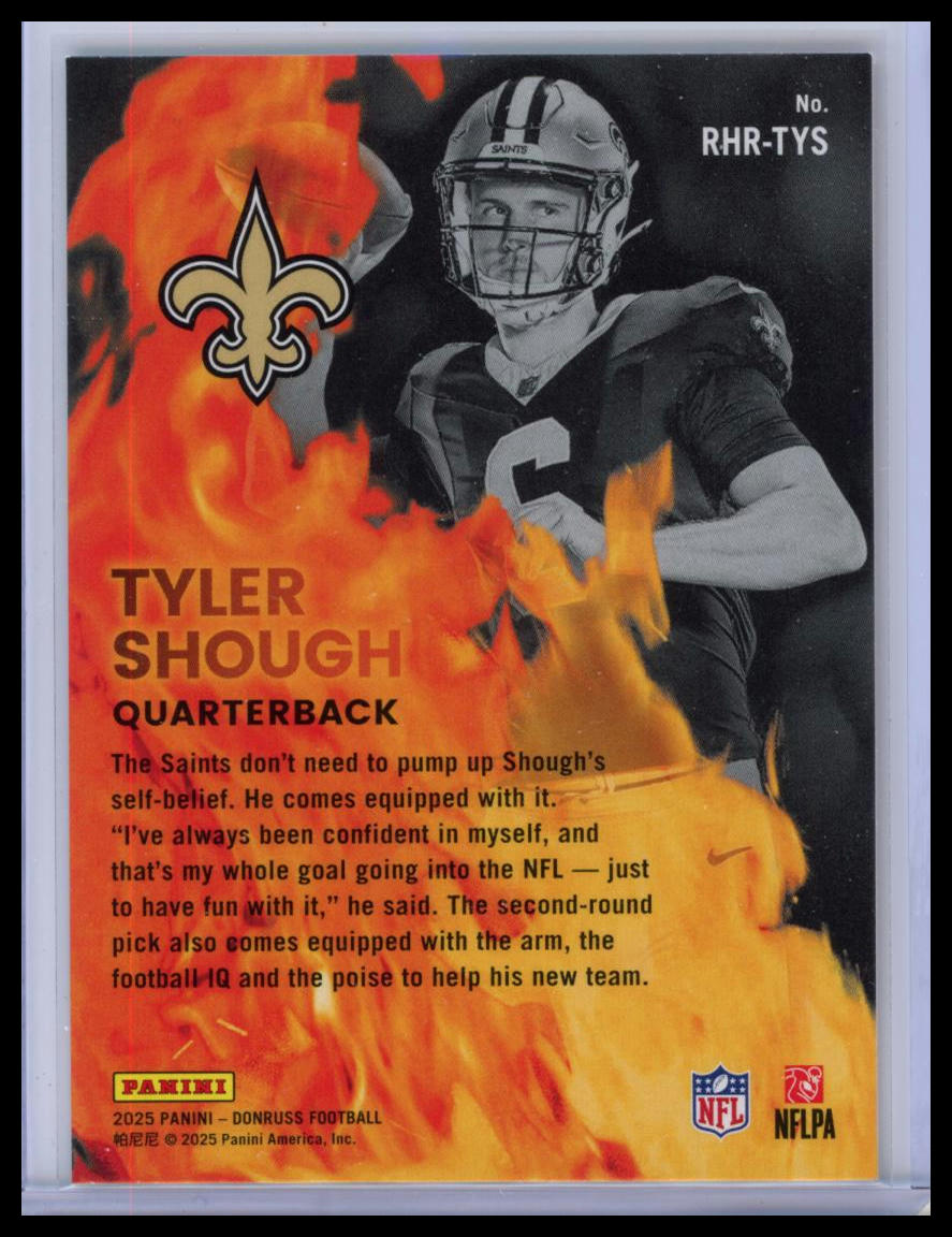 2025 Donruss Red Hot Rookies Tyler Shough #RHR-TYS RC