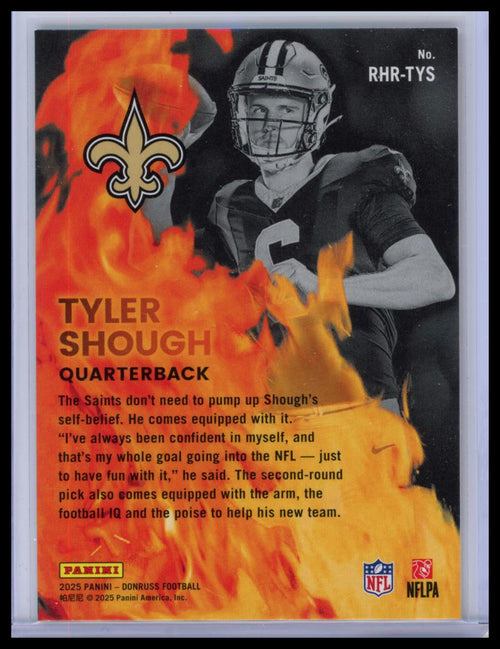 2025 Donruss Red Hot Rookies Tyler Shough #RHR-TYS RC