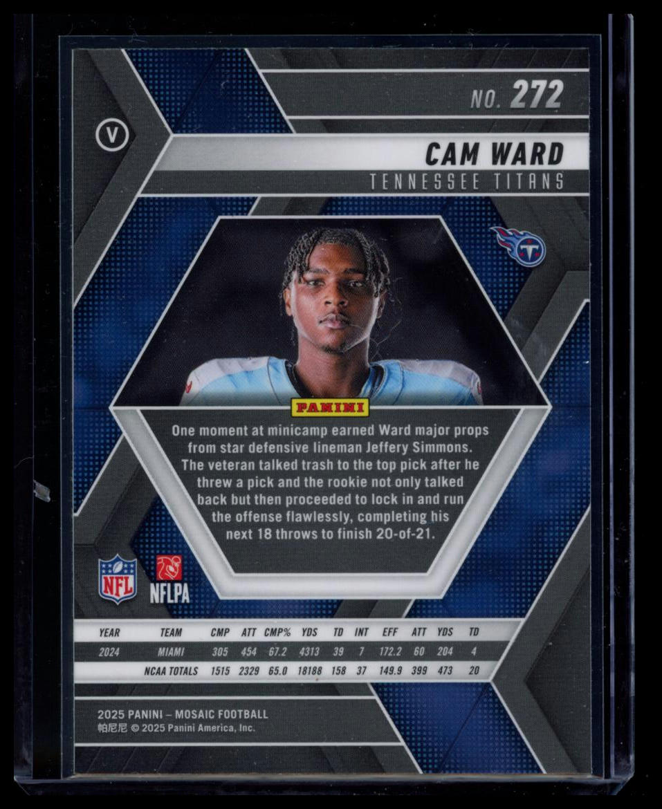2025 Panini Mosaic Cam Ward #272 Image Variations RC